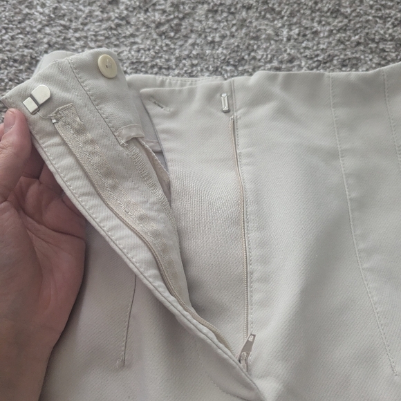 Zara High Rise Cream Trouser - Picture 6 of 8